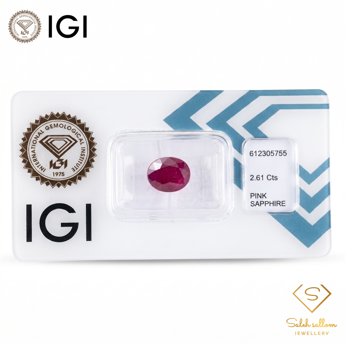 IGI Certified Natural Pink Sapphire | 2.61 Carat Oval Mixed Cut | Luxury Gemstone-Saleh Sallom