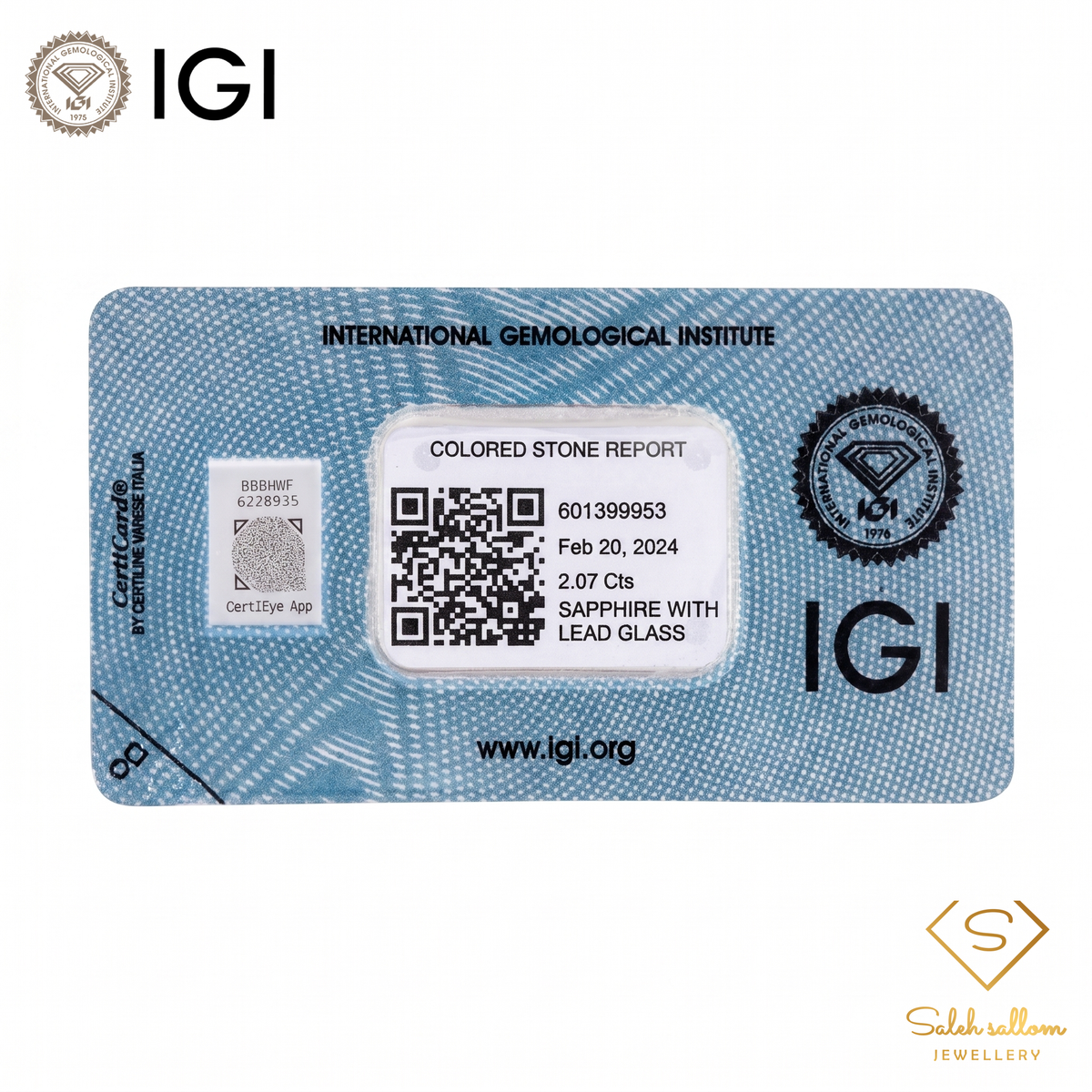 IGI Certified Yellow Sapphire with Lead Glass Filling | 2.07 Carat Pear Mixed Cut | Luxury Gemstone-Saleh Sallom