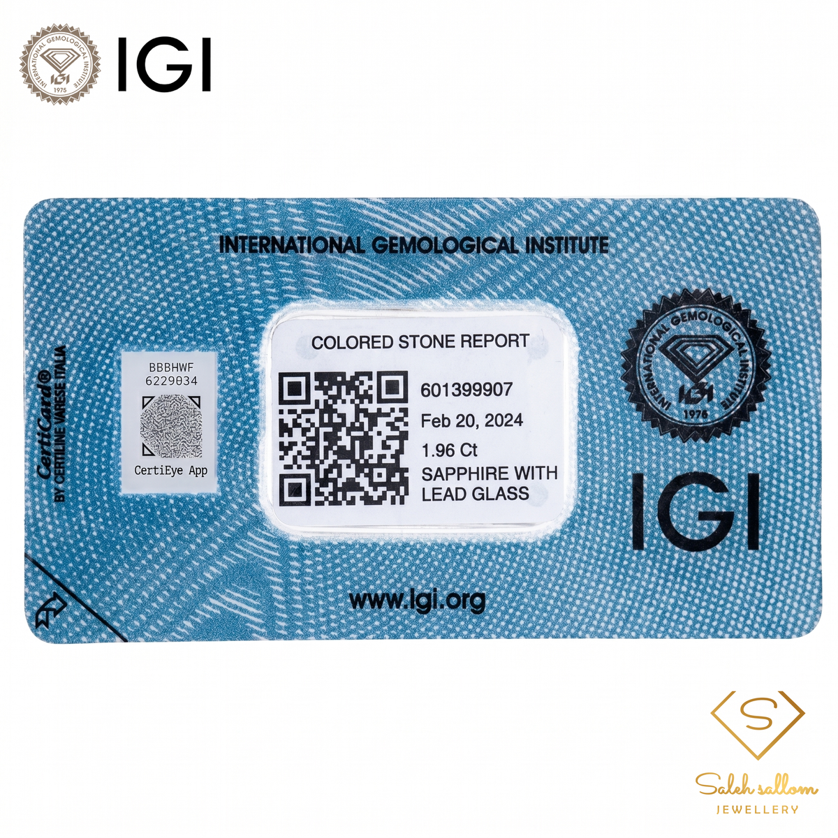 IGI Certified Orange Sapphire with Lead Glass Filling | 1.96 Carat Pear Mixed Cut | Luxury Gemstone-Saleh Sallom