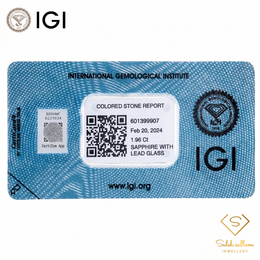 IGI Certified Orange Sapphire with Lead Glass Filling | 1.96 Carat Pear Mixed Cut | Luxury Gemstone-Saleh Sallom
