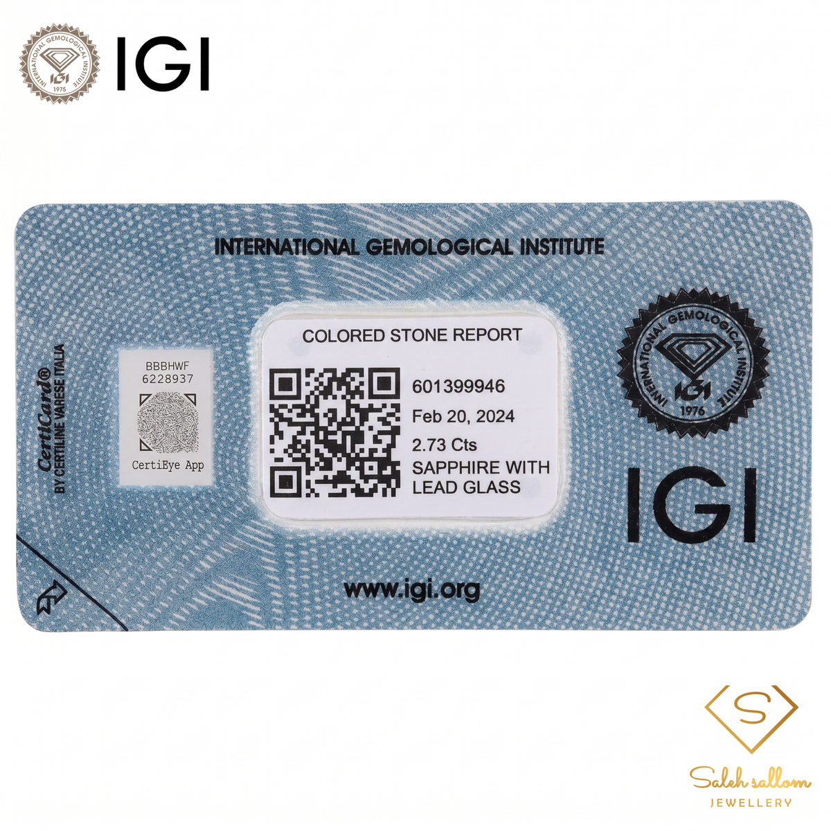 IGI Certified Yellow Sapphire with Lead Glass Filling | 2.73 Carat Pear Mixed Cut | Luxury Gemstone-Saleh Sallom