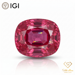 IGI Certified Pink Sapphire with Lead Glass Filling | 1.66 Carats Cushion Mixed Cut-Saleh Sallom