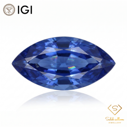 IGI Certified Blue Sapphire | 1.24 Carat Marquise Mixed Cut-Saleh Sallom