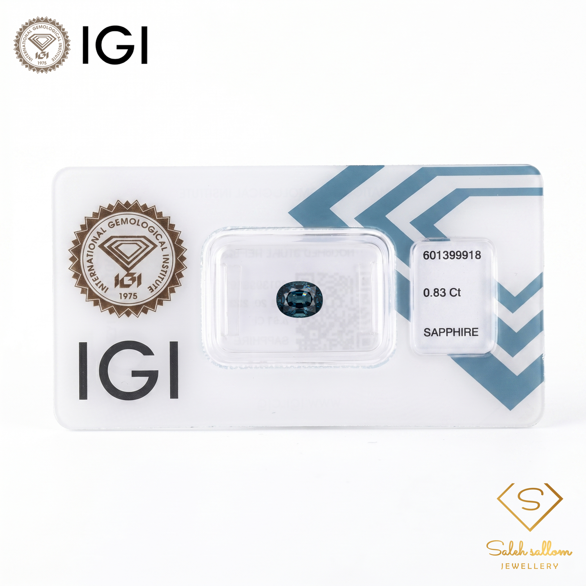 IGI Certified Heated Blue Sapphire | 0.83 Carat Oval Mixed Cut-Saleh Sallom