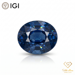 IGI Certified Natural Blue Sapphire | 1.25 Carat Oval Mixed Cut | Luxury Gemstone-Saleh Sallom