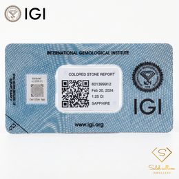 IGI Certified Natural Blue Sapphire | 1.25 Carat Oval Mixed Cut | Luxury Gemstone-Saleh Sallom