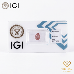 IGI Certified Natural Pink Sapphire | 2.39 Carats Pear Mixed Cut | Heated Gemstone-Saleh Sallom