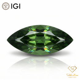 IGI Certified Natural Green Sapphire | 1.77 Carat Marquise Mixed Cut | Luxury Gemstone-Saleh Sallom