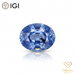 IGI Certified Natural Blue Sapphire | 1.18 Carat Oval Mixed Cut | Heated Gemstone-Saleh Sallom