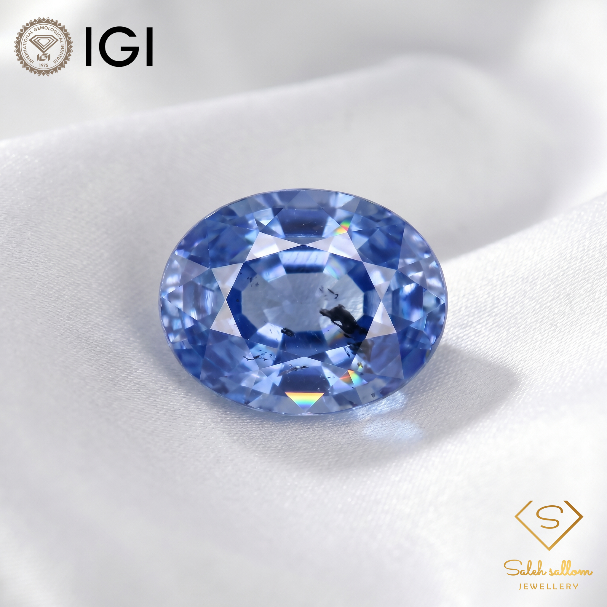 IGI Certified Natural Blue Sapphire | 1.18 Carat Oval Mixed Cut | Heated Gemstone Secondary image