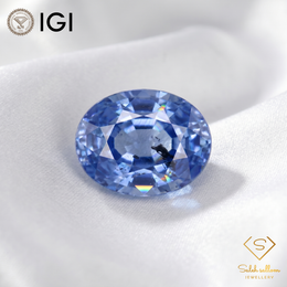 IGI Certified Natural Blue Sapphire | 1.18 Carat Oval Mixed Cut | Heated Gemstone-Saleh Sallom