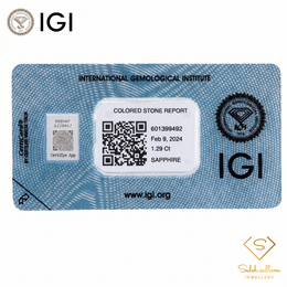 IGI Certified Natural Blue Sapphire | 1.29 Carat Oval Mixed Cut | Heated Gemstone-Saleh Sallom