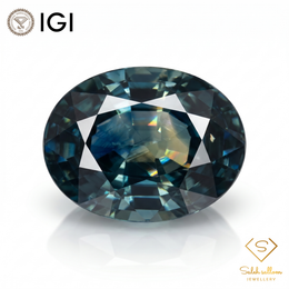 IGI Certified Natural Blue Sapphire | 1.29 Carat Oval Mixed Cut | Heated Gemstone-Saleh Sallom