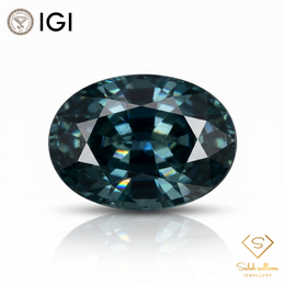 IGI Certified Natural Blue Sapphire | 1.45 Carat Oval Mixed Cut | Heated Gemstone-Saleh Sallom