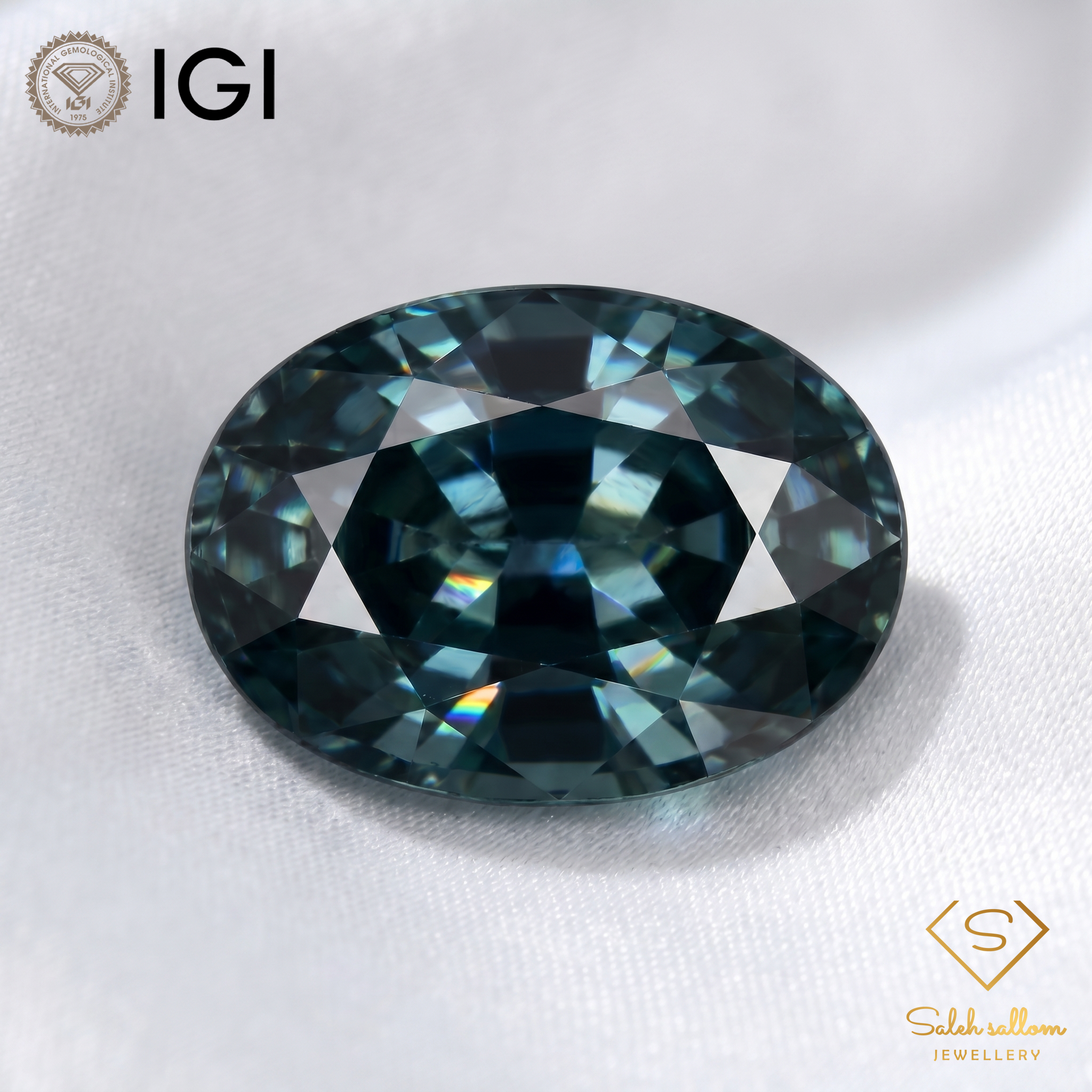 IGI Certified Natural Blue Sapphire | 1.45 Carat Oval Mixed Cut | Heated Gemstone Secondary image
