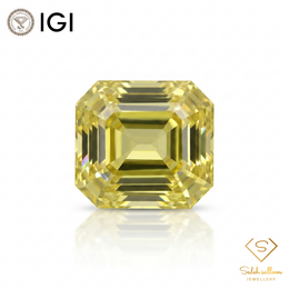 IGI Certified Natural Yellow Sapphire | 1.13 Carat Emerald Cut | Unheated Gemstone-Saleh Sallom