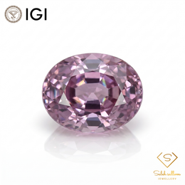 IGI Certified Natural Purple Sapphire | 0.59 Carat Oval Cut | Heated Pinkish Purple Gemstone-Saleh Sallom