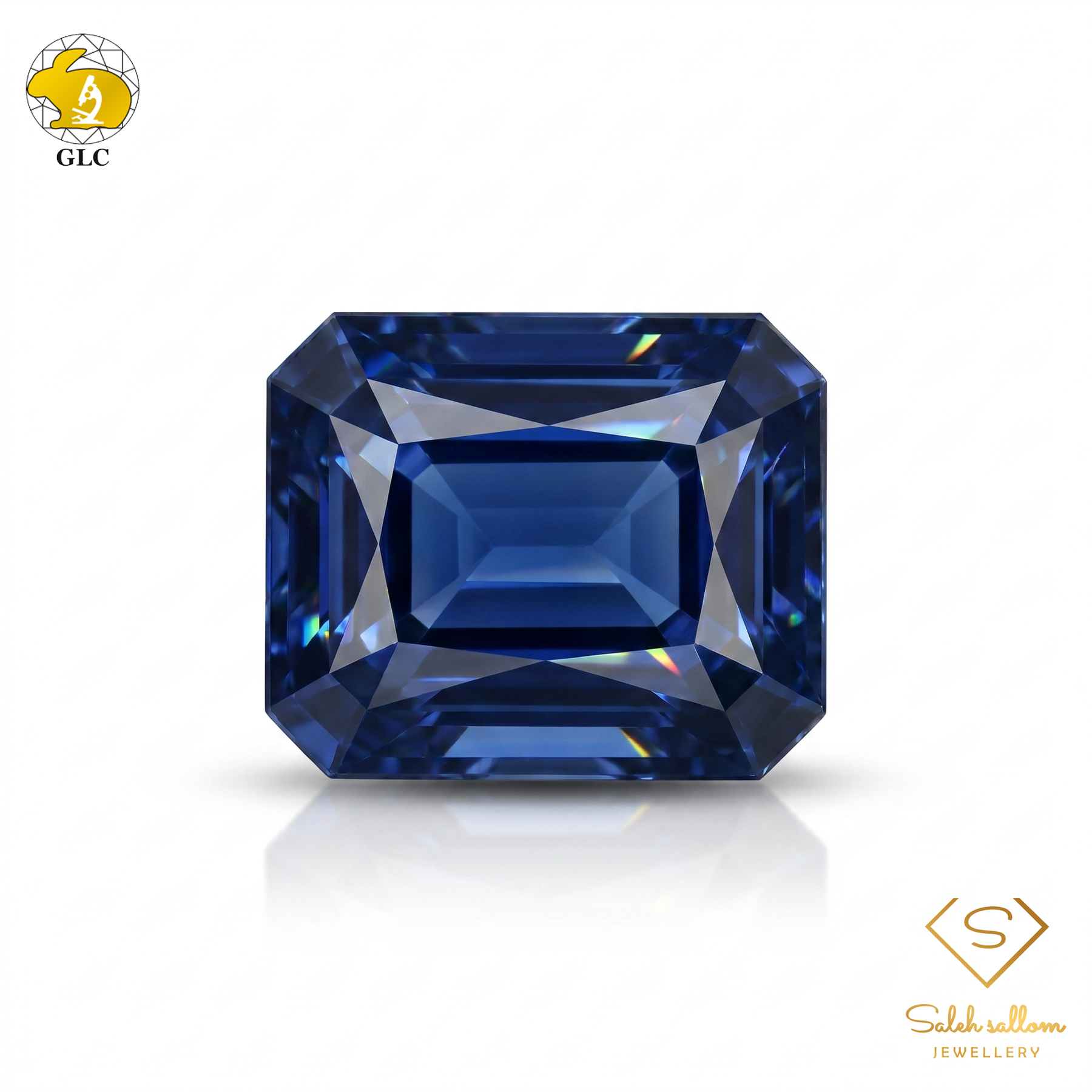 GLC Certified Natural Blue Sapphire | 1.08 Carats Octagon Fancy Cut | No Indication of Heating-Saleh Sallom