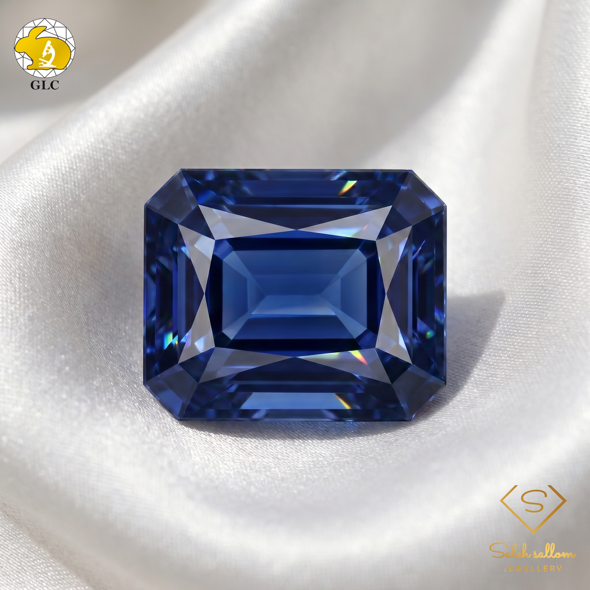 GLC Certified Natural Blue Sapphire | 1.08 Carats Octagon Fancy Cut | No Indication of Heating Secondary image