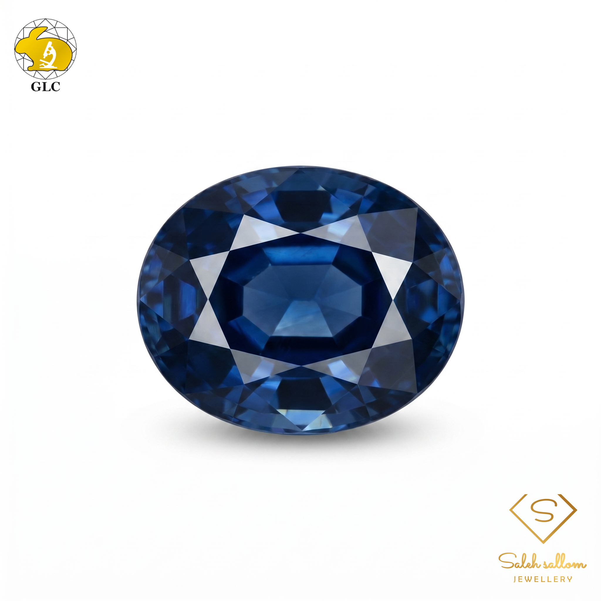GLC Certified Natural Blue Sapphire | 1.07 Carats Oval Mixed Cut | Heated-Saleh Sallom Main image