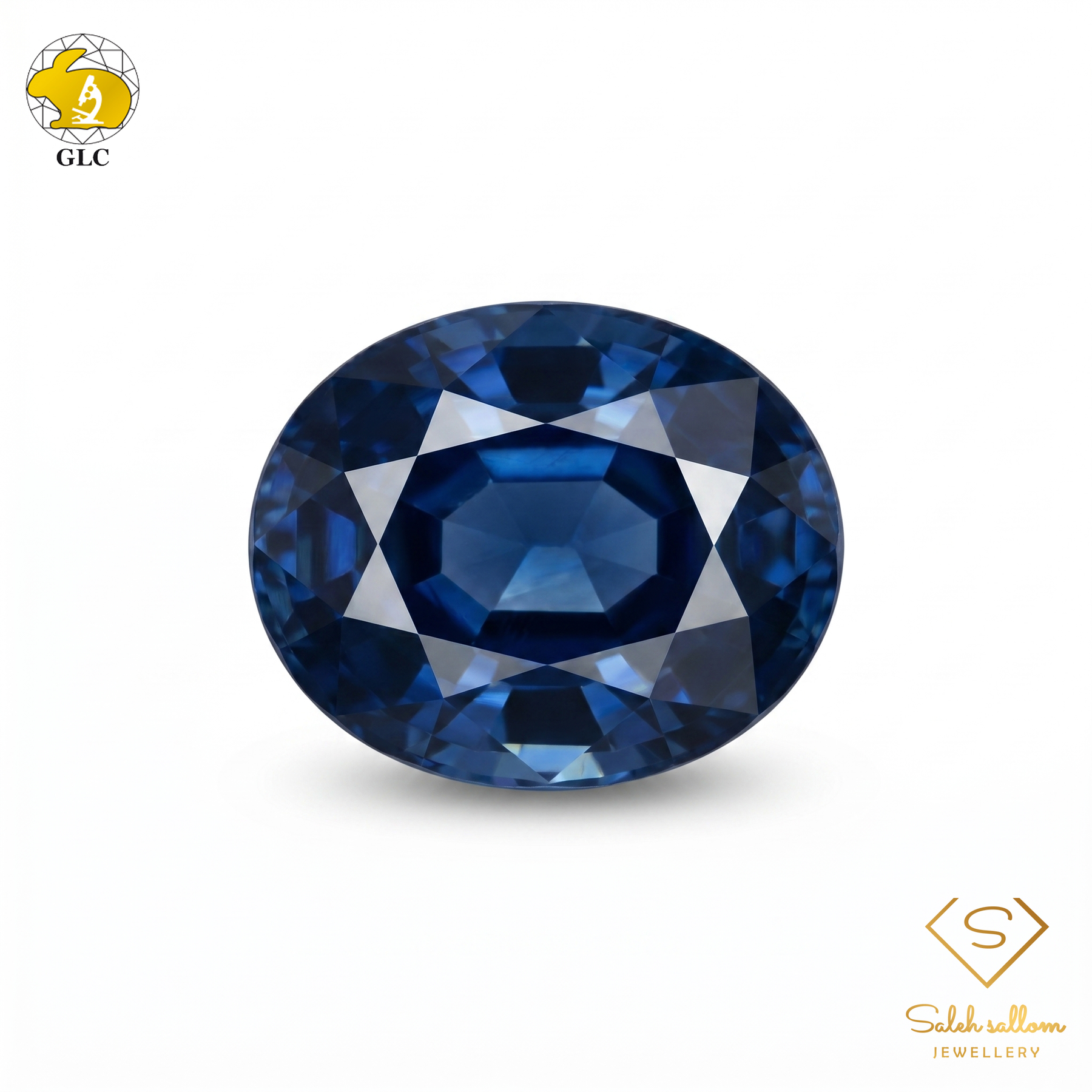 GLC Certified Natural Blue Sapphire | 1.07 Carats Oval Mixed Cut | Heated-Saleh Sallom