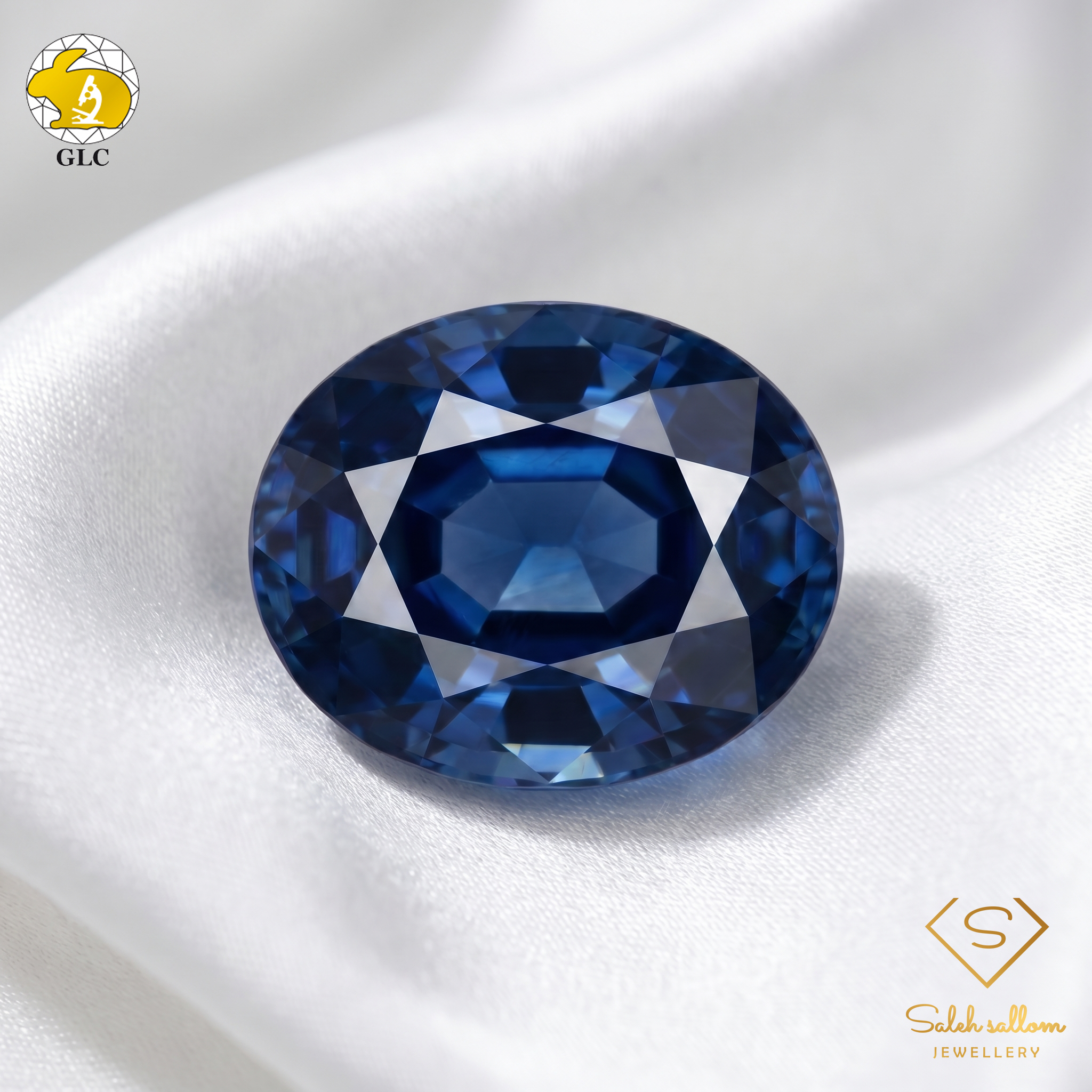 GLC Certified Natural Blue Sapphire | 1.07 Carats Oval Mixed Cut | Heated Secondary image