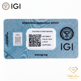 IGI Certified Natural Greenish Blue Sapphire | 0.78 Carat Pear Mixed Cut | Heated Gemstone-Saleh Sallom