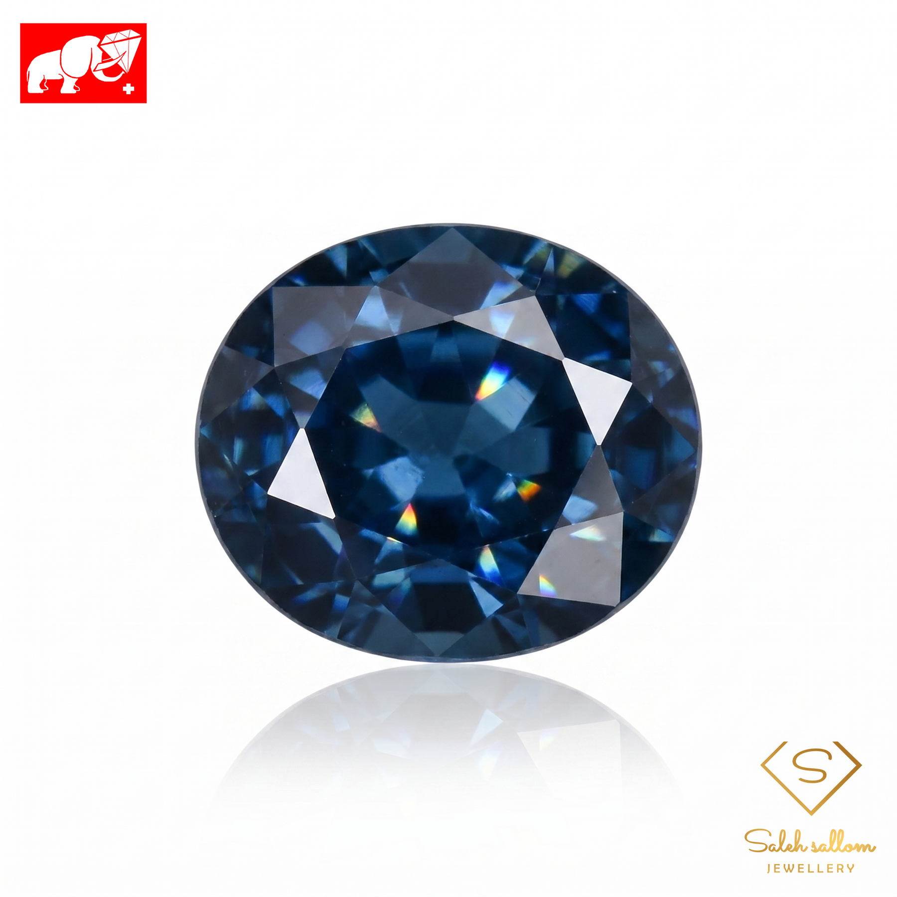 GFCO Gem Lab Certified Natural Royal Blue Sapphire | 1.05 Carats Oval Cut | Standard Heat-Saleh Sallom