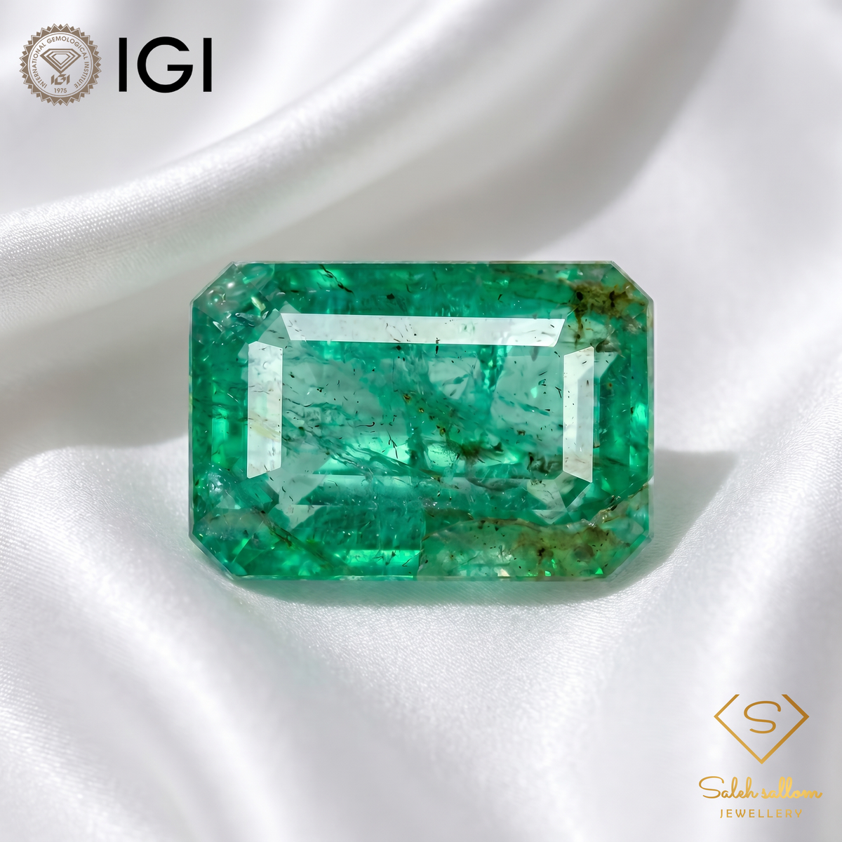 IGI Certified Natural Emerald | 1.73 Carat Emerald Cut | Luxury Gemstone-Saleh Sallom
