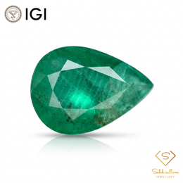 IGI Certified Natural Emerald | 2.26 Carat Pear Mixed Cut | Luxury Gemstone-Saleh Sallom