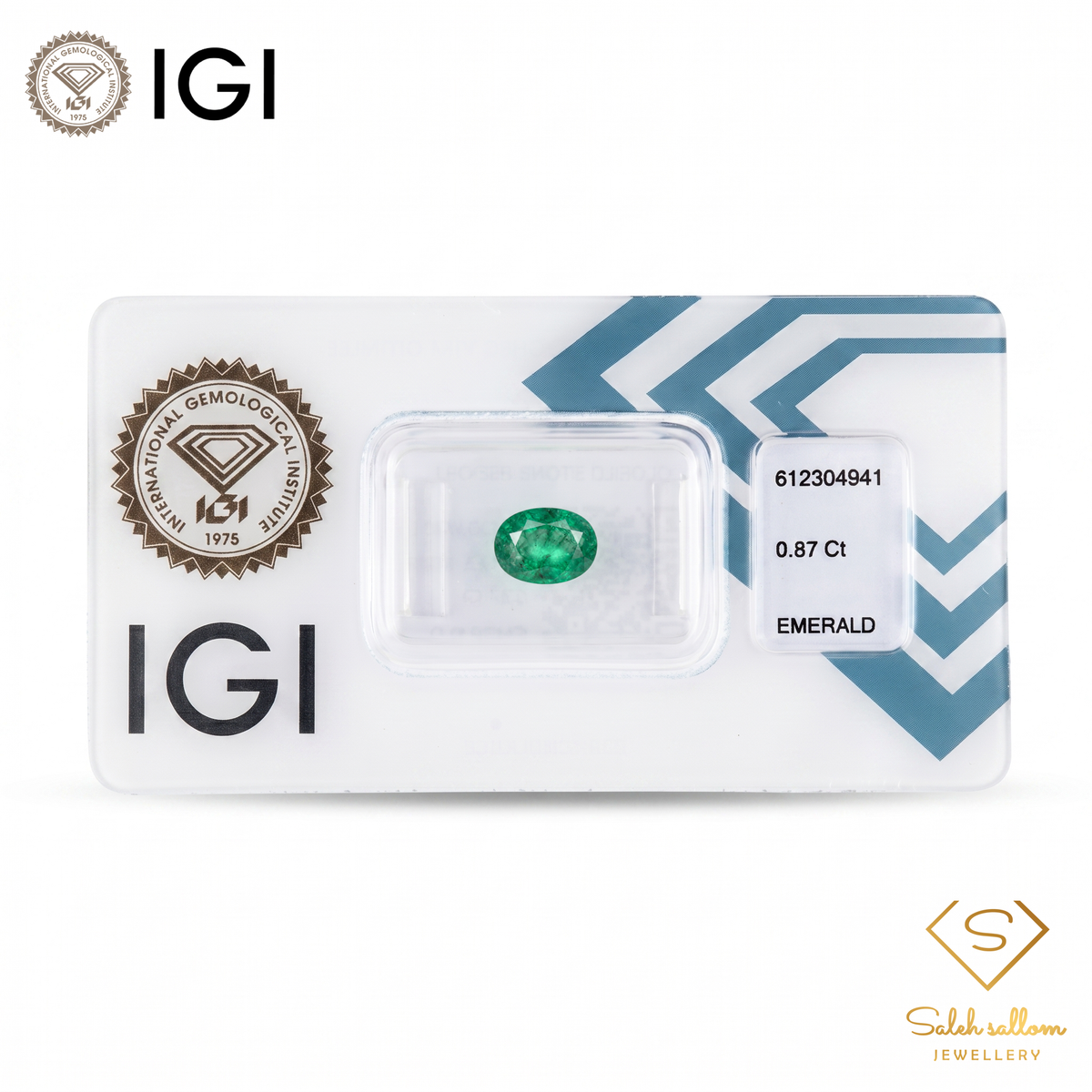 IGI Certified Natural Emerald | 0.87 Carat Oval Mixed Cut | Luxury Gemstone-Saleh Sallom