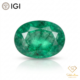 IGI Certified Natural Emerald | 0.87 Carat Oval Mixed Cut | Luxury Gemstone-Saleh Sallom