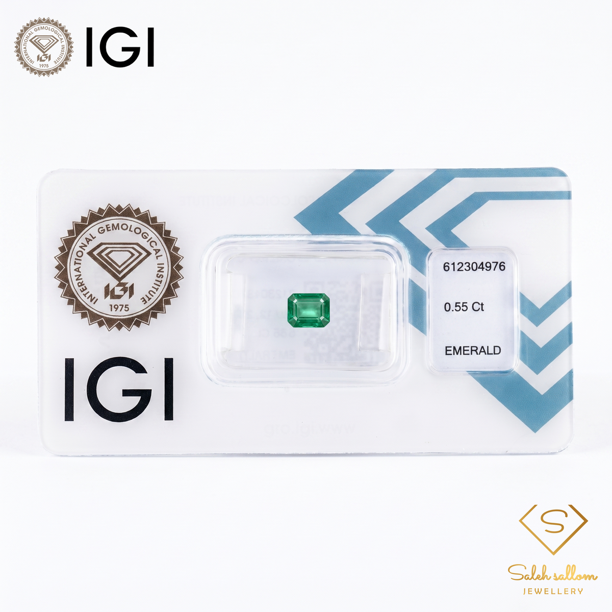 IGI Certified Natural Emerald | 0.55 Carat Emerald Cut | Luxury Gemstone-Saleh Sallom