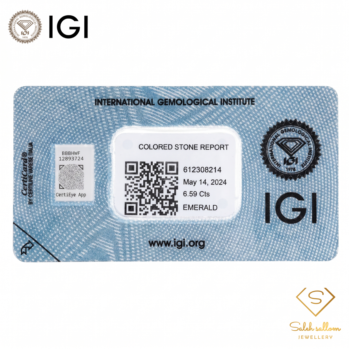 IGI Certified Natural Emerald | 6.59 Carat Oval Cabochon | Luxury Gemstone-Saleh Sallom