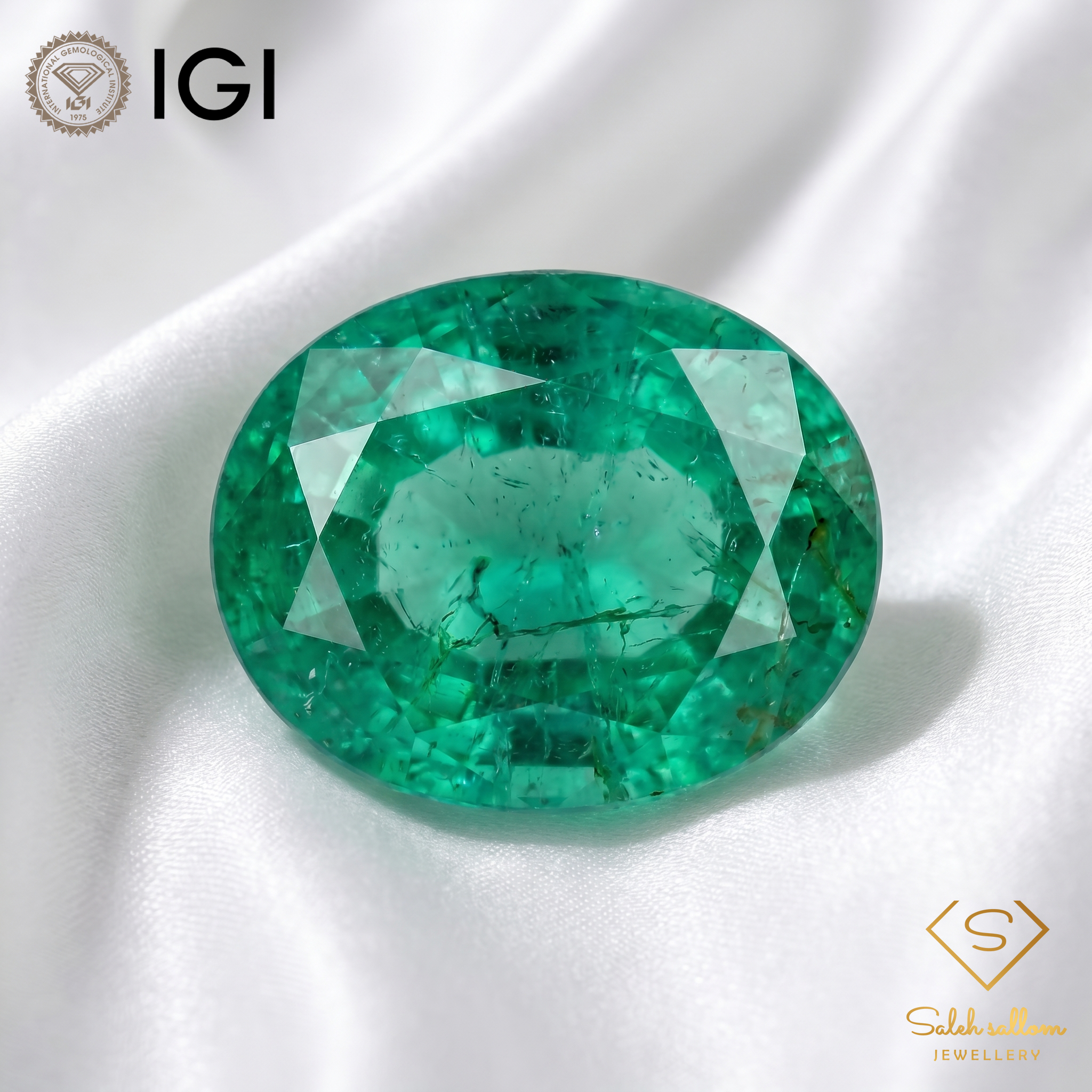 IGI Certified Natural Emerald | 1.15 Carats Oval Mixed Cut | Luxury Green Gemstone Secondary image