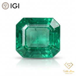 IGI Certified Natural Emerald | 0.73 Carat Emerald Cut | Luxury Green Gemstone-Saleh Sallom