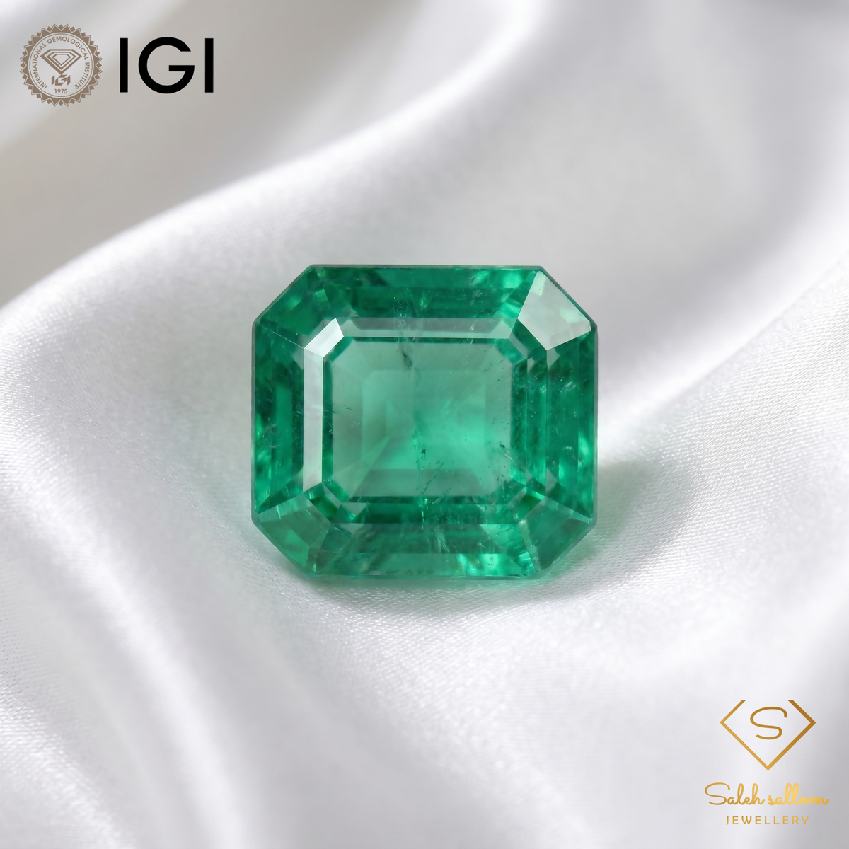 IGI Certified Natural Emerald | 0.73 Carat Emerald Cut | Luxury Green Gemstone-Saleh Sallom