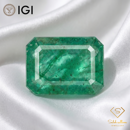 IGI Certified Natural Emerald | 6.85 Carats Emerald Cut | Significant Oil Enhancement-Saleh Sallom