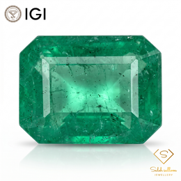 IGI Certified Natural Emerald | 3.13 Carats Emerald Cut | Luxury Gemstone-Saleh Sallom