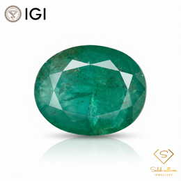 IGI Certified Natural Emerald | 6.08 Carats Oval Mixed Cut | Luxury Collector Gemstone-Saleh Sallom