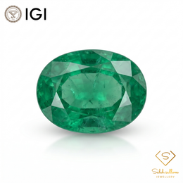 IGI Certified Natural Emerald | 0.87 Carat Oval Mixed Cut | Luxury Gemstone-Saleh Sallom