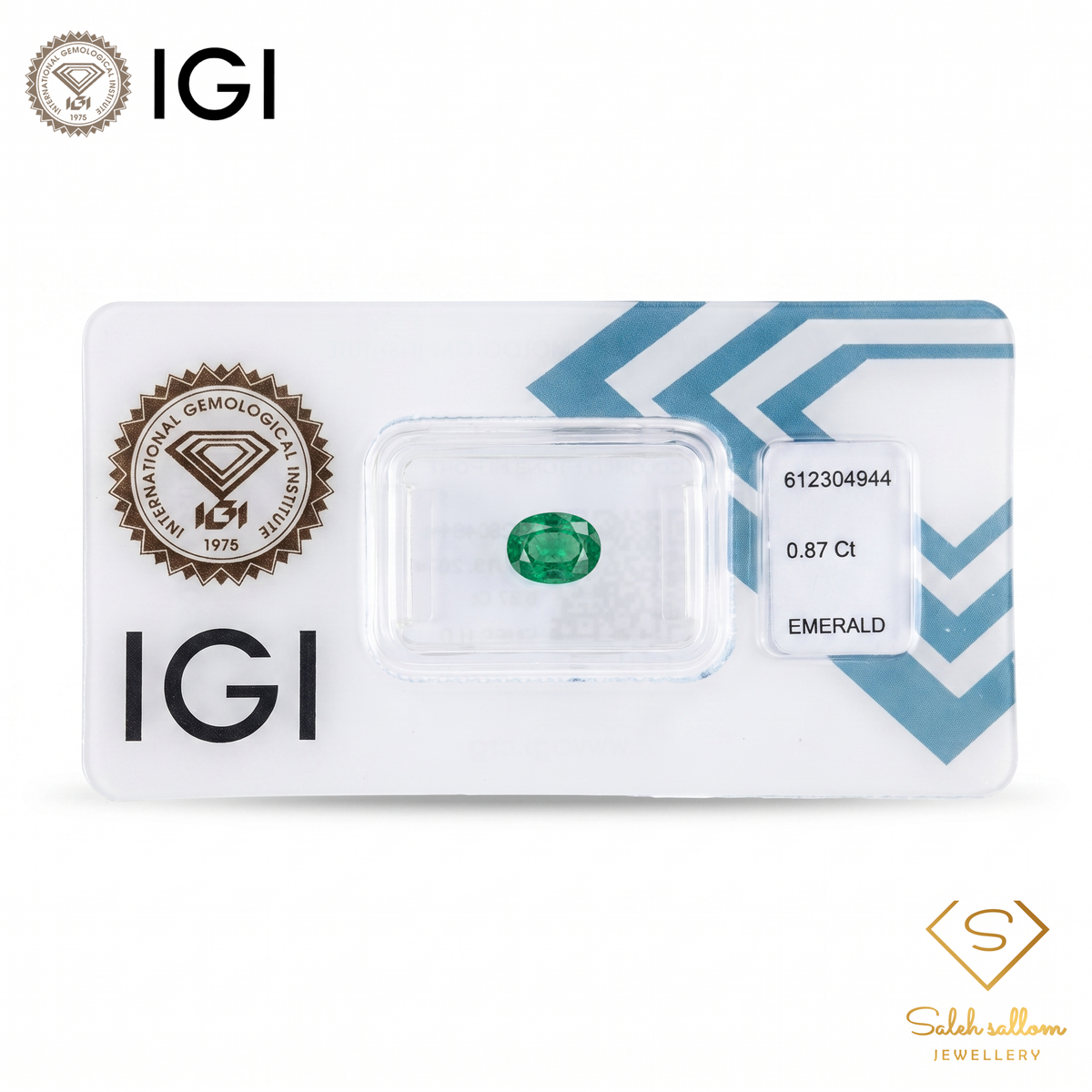 IGI Certified Natural Emerald | 0.87 Carat Oval Mixed Cut | Luxury Gemstone-Saleh Sallom