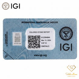 IGI Certified Natural Emerald | 0.87 Carat Oval Mixed Cut | Luxury Gemstone-Saleh Sallom