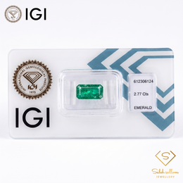 IGI Certified Natural Emerald | 2.77 Carats Emerald Cut | Luxury Gemstone-Saleh Sallom