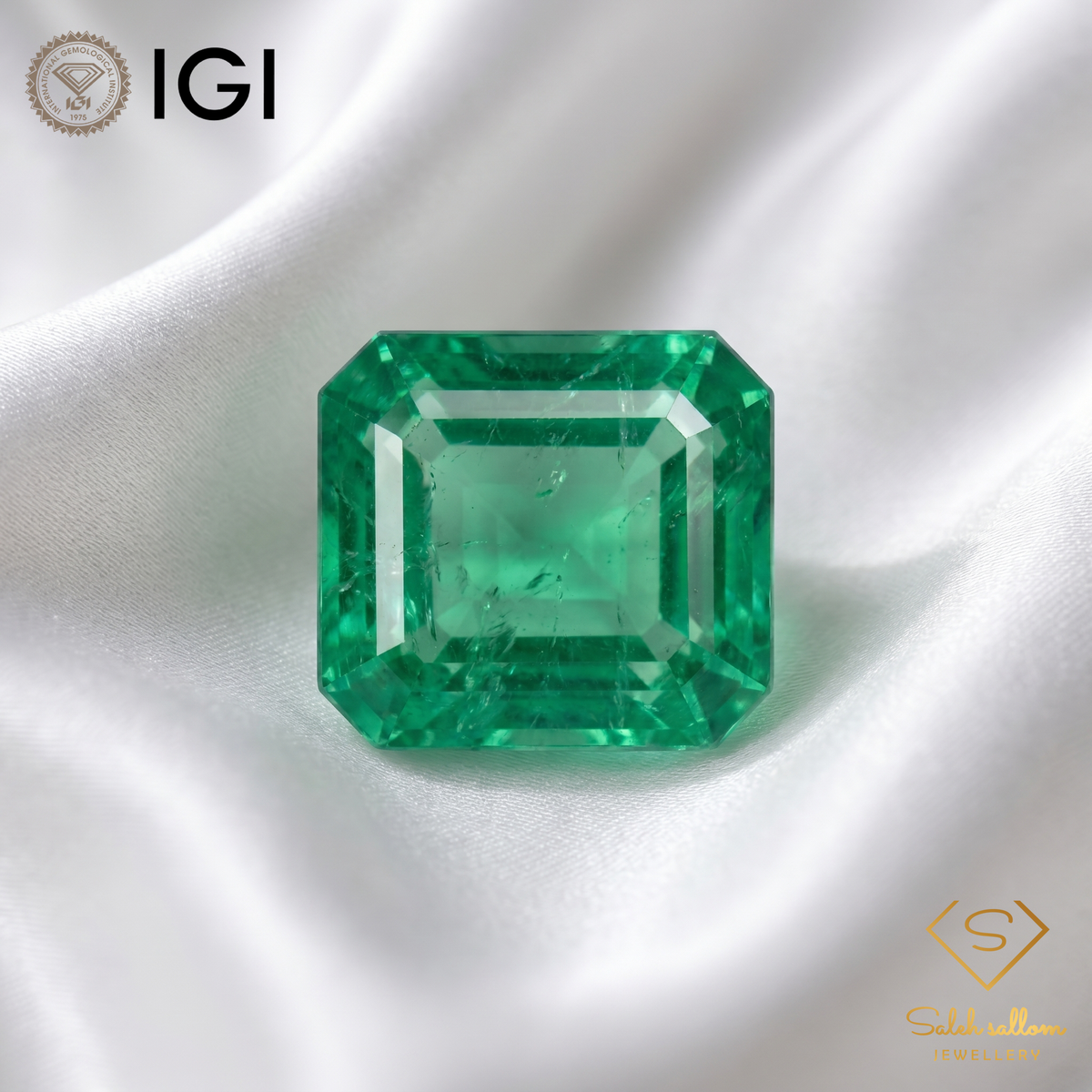 IGI Certified Natural Emerald | 1.10 Carats Emerald Cut | Luxury Gemstone-Saleh Sallom