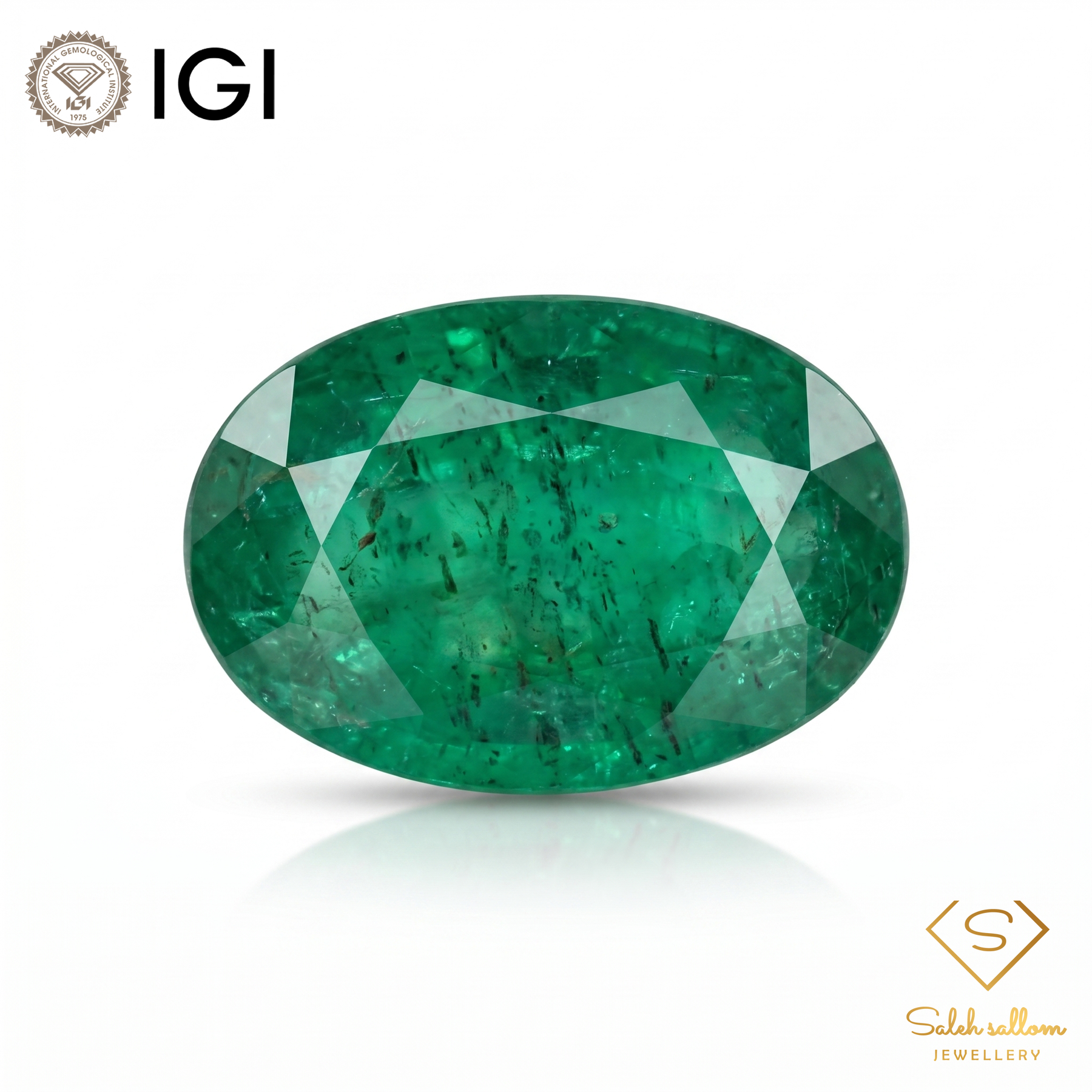 IGI Certified Natural Emerald | 1.45 Carats Oval Mixed Cut | Luxury Gemstone-Saleh Sallom