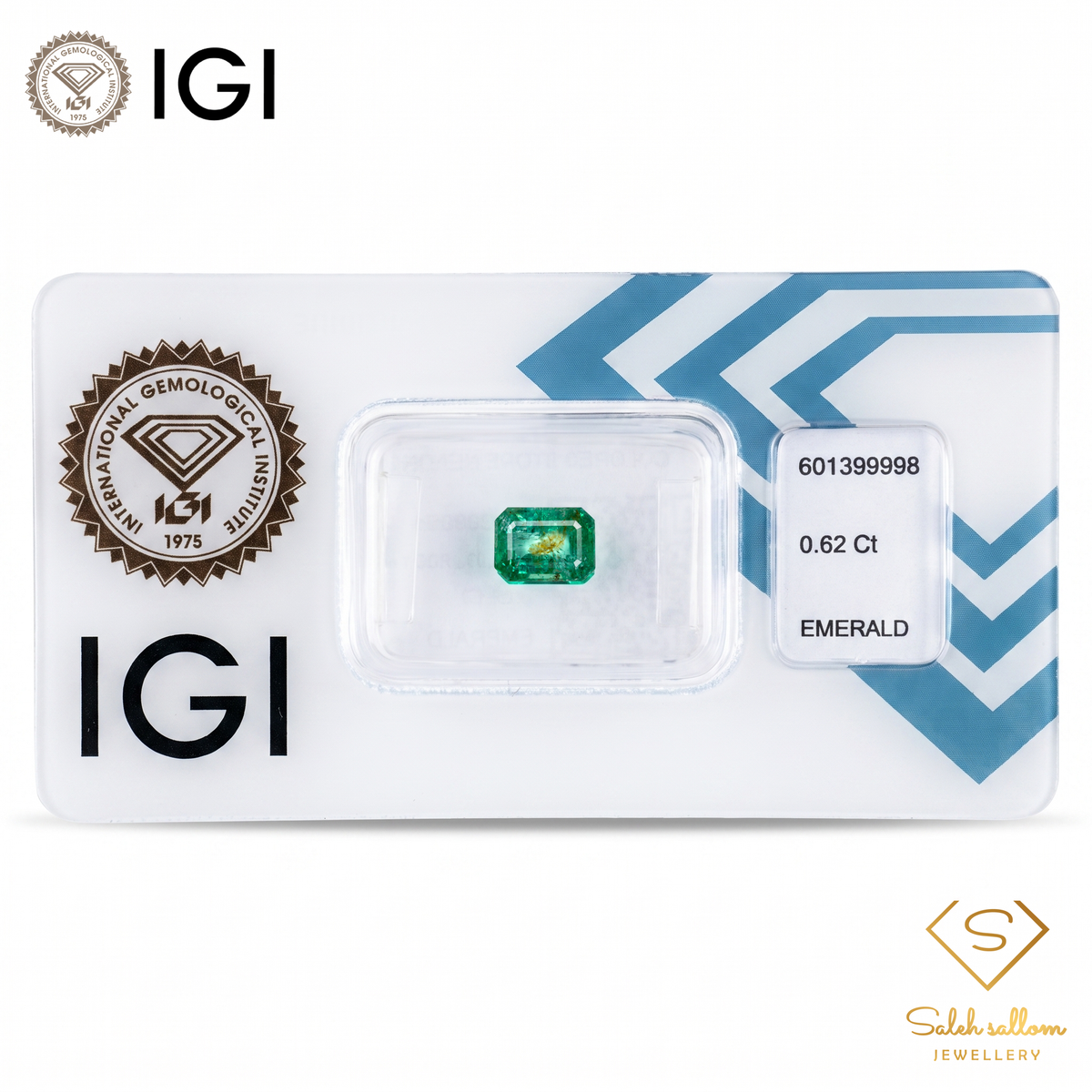 IGI Certified Natural Emerald | 0.62 Carat Emerald Cut | Luxury Gemstone-Saleh Sallom