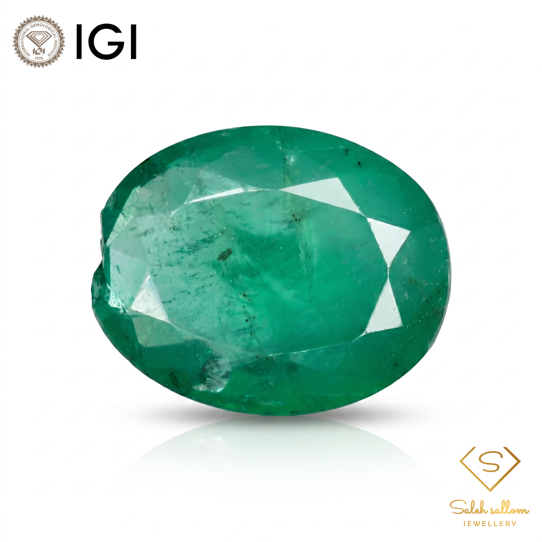IGI Certified Natural Emerald | 5.37 Carats Oval Mixed Cut | Luxury Collector Gemstone-Saleh Sallom
