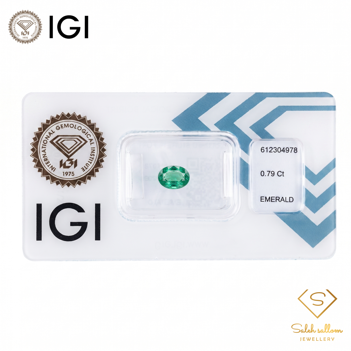 IGI Certified Natural Emerald | 0.79 Carat Oval Mixed Cut | Luxury Gemstone-Saleh Sallom
