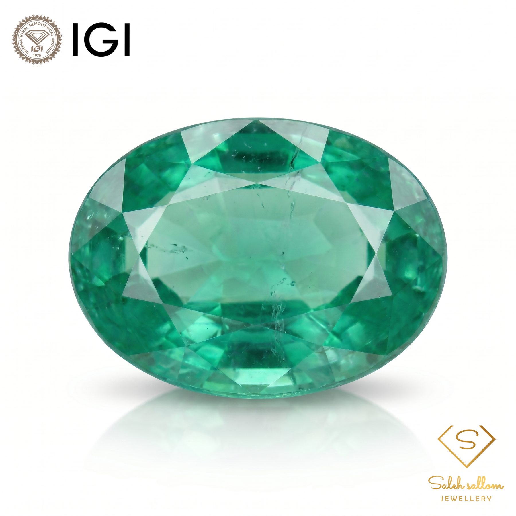 IGI Certified Natural Emerald | 0.79 Carat Oval Mixed Cut | Luxury Gemstone-Saleh Sallom